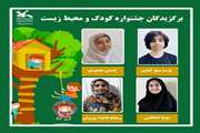 اعضای کانون پرورش فکری در جمع برگزیدگان جشنواره کودک و محیط زیست 